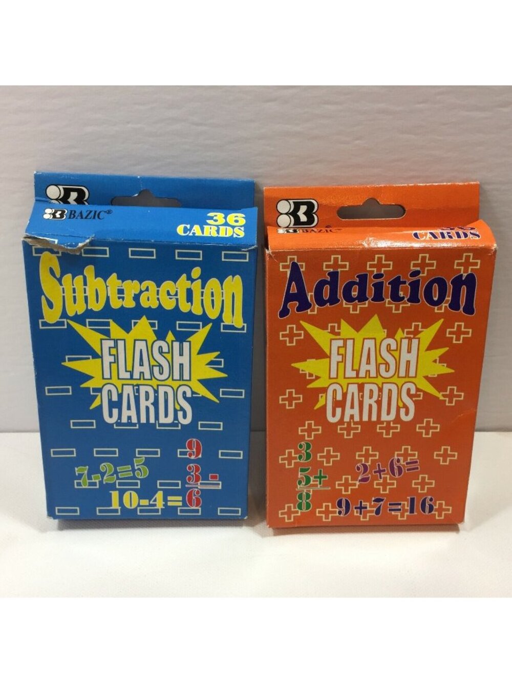 Bazic Addition Subtraction Math Flash Cards Homeschooling Teaching Aids Learning